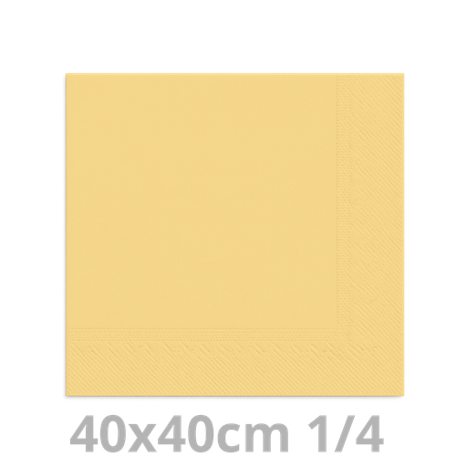 [4V40CRE-BRK] Serviette crème 2 plis 1/4 40x40cm 20x100pcs