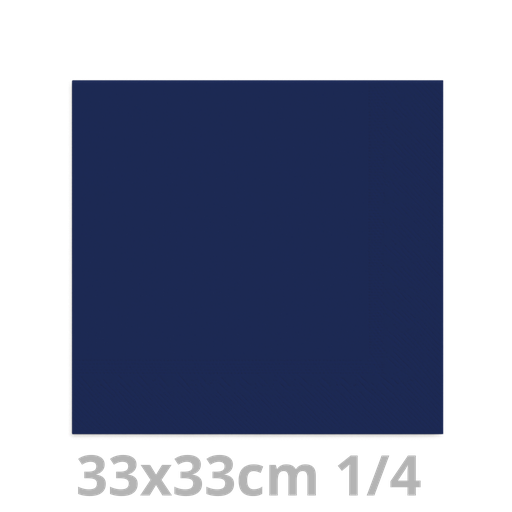 [4V33BLF-BRK] Serviette bleu foncé 2 plis 1/4 33x33cm 20x100pcs
