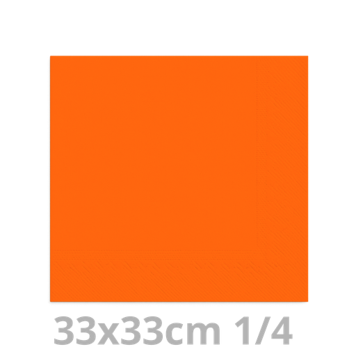 [4V33ORA-BRK] Serviette orange 2 plis 1/4 33x33cm 20x100pcs