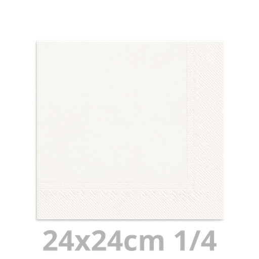 [4V24BLA-BRK] Serviette blanc 2 plis 24x24cm 8x250pcs