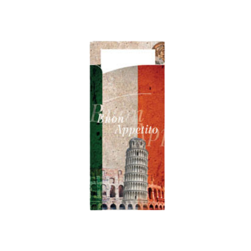 [1078-SKG] Pochette à couverts Italy 5x100pcs