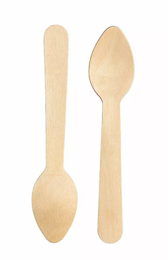 [114023-HAY] Cuillère à café en bois 11cm 20x100pcs