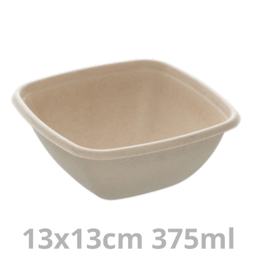 [PUL15012-SAT] Saladier carré BEPULP 375ml 13x13cm 10x50pcs