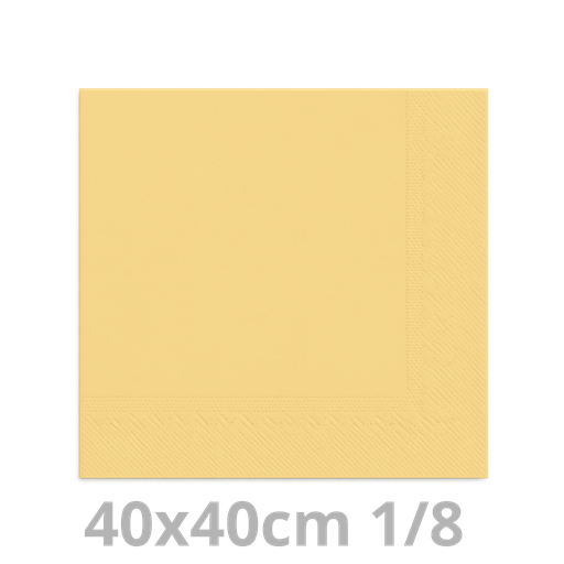 [8V40CRE-BRK] Serviette crème 2 plis 1/8 40x40cm 20x100pcs