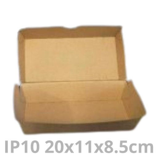 [HAMEFSNACK-HAY] Boite menu hamburger IP10 Eflut 20.4x10.7x8.5cm 4x50pcs