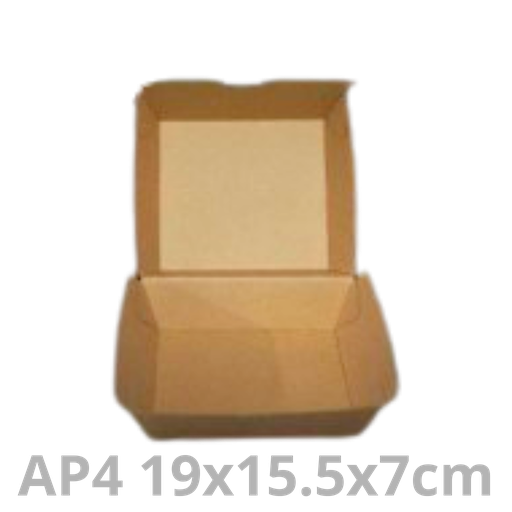 [HAMEFAP4-HAY] Boite menu hamburger AP4 Eflut 19x15.5x7cm 2x50pcs