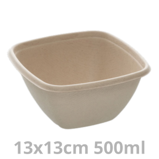 [PUL15016-SAT] Saladier carré BEPULP 500ml 13x13cm 500pcs