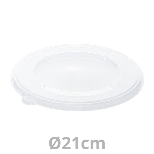 [PUL51932N-SAT] Couvercle rPET pour saladier rond  BEPULP Ø21cm 6x25pcs