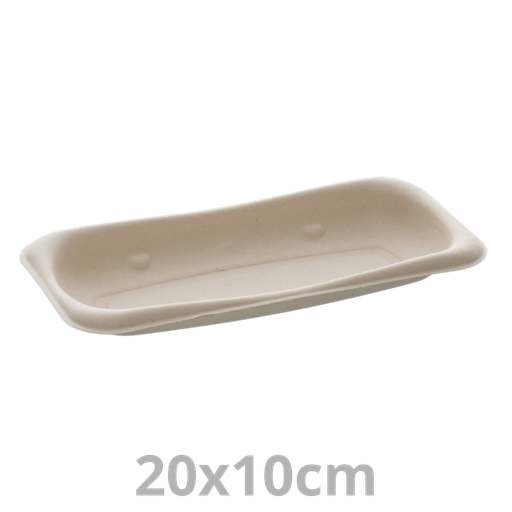 [PUL400408-SAT] Grab & Go plat rectangulaire BEPULP 20x10cm 6x50pcs
