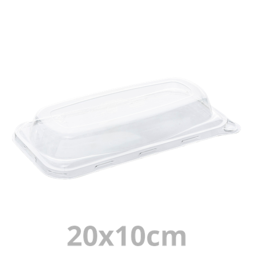 [PUL520408-SAT] Couvercle rPET pour Grab & Go plat rectangulaire BEPULP 20x10cm 6x50pcs
