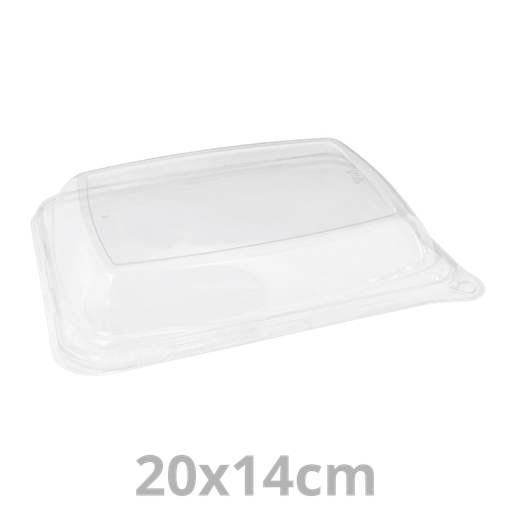 [PUL520608-SAT] Couvercle rPET pour Grab & Go plat rectangulaire BEPULP 20x14cm 6x50pcs