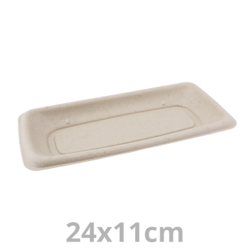 [PUL401045-SAT] Grab & Go plat rectangulaire BEPULP  24x11cm 6x50pcs