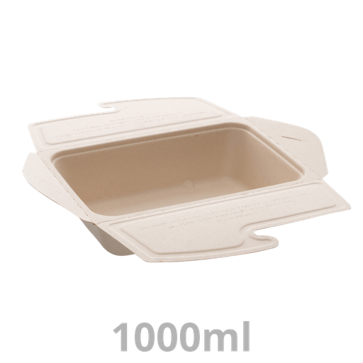 [PUL43080320-SAT] Meal Box to Go boite repas rectangulaire BEPULP 1000ml 21x15cm 150pcs