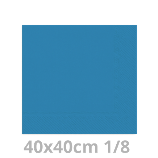 [8V40AQU-BRK] Serviette aqua 2 plis 1/8 40x40cm 20x100pcs
