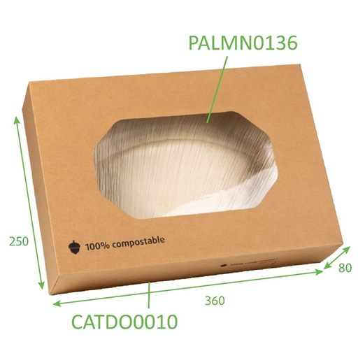 [20191085-BIP] Boite catering avec fenêtre carton 36x25cm 50Pcs
