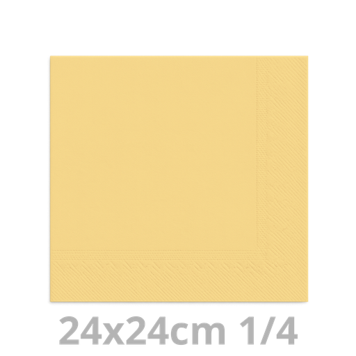 [4V24CRE-BRK] Serviette crème 2 plis 24x24cm 8x300pcs