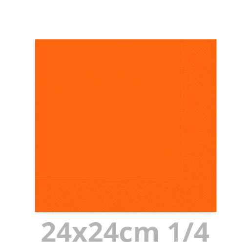 [4V24ORA-BRK] Serviette orange 2 plis 24x24cm 8x300pcs