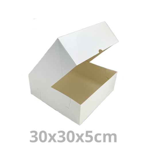 [D305-CAD] Boite à pâtisserie Deluxbox blanc 30x30x5cm 1000pcs