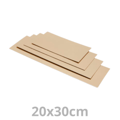 [KS/2030S2-PAS] Sous-tarte rectangulaire doré 20x30cm 1.5mm 50pcs 