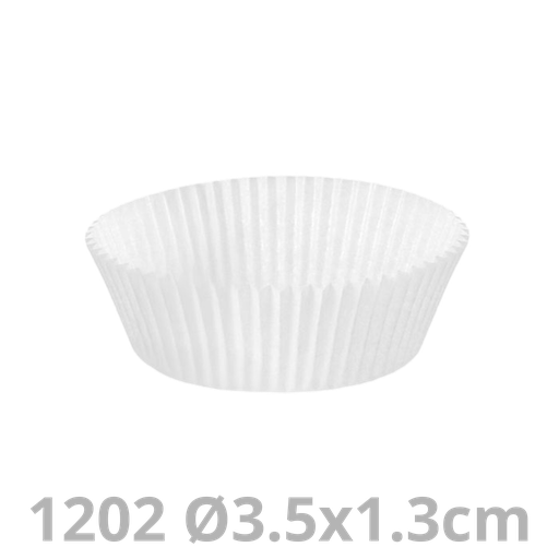 [44600027-VAK] Caissette Calypso n°1202 rond blanc Ø3.5x1.3cm 1000pcs