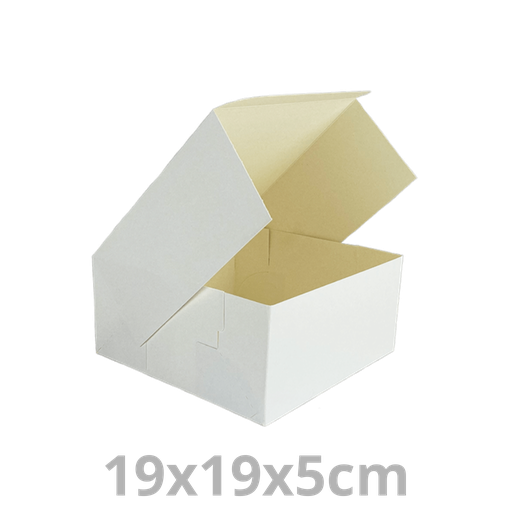 [E1952-CAD] Boite à patisserie Easybox blanc 19x19x5cm 100pcs