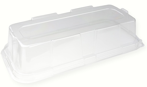 [DOM52307-50-SAT] Couvercle rPET pour plateau traiteur rectangulaire 36x16cm 2x25pcs