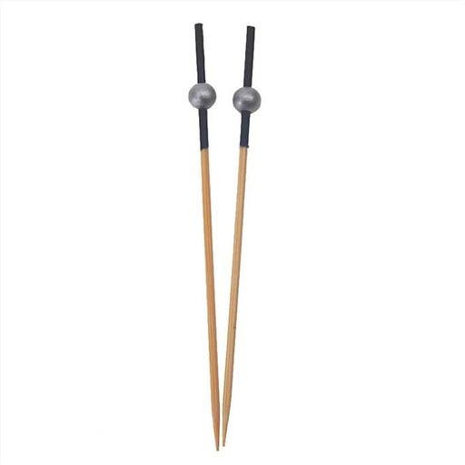[B75-BEX] Brochette décorative bleu "Boule argent" 10cm 12x100pcs