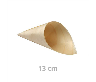 [W2-BEX] Verrine cône bois 13cm 20x100pcs