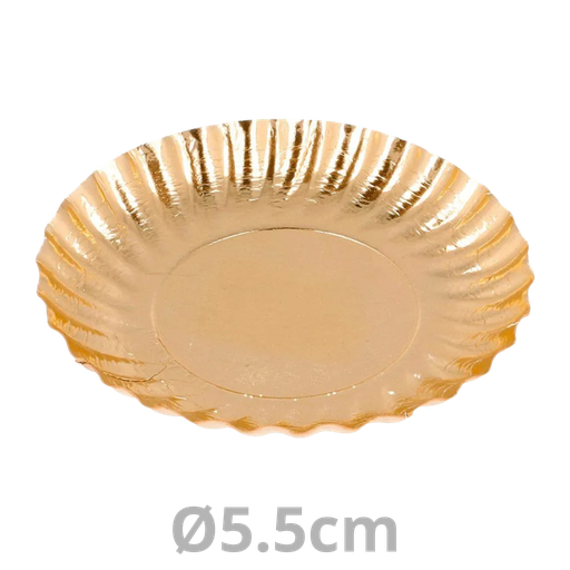 [MAR/55-PAS] Mini assiette ronde doré Ø5.5cm 48x100pcs