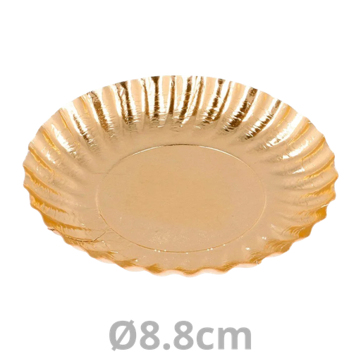 [A/88-PAS] Mini assiette ronde doré Ø8.8cm 20x100pcs