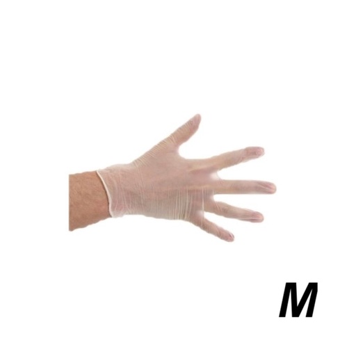 [412176-HEA] Gant vinyle transparent non poudré M 10x100pcs