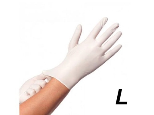 [410189-HEA] Gant latex blanc L 10x100pcs