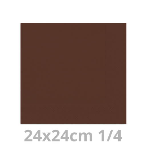 [4V24BRU-BRK] Serviette brun 2 plis 24x24cm 8x300pcs