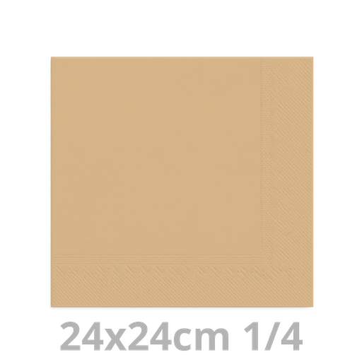 [4V24KRA-BRK] Serviette havana kraft 2 plis 24x24cm 8x300pcs
