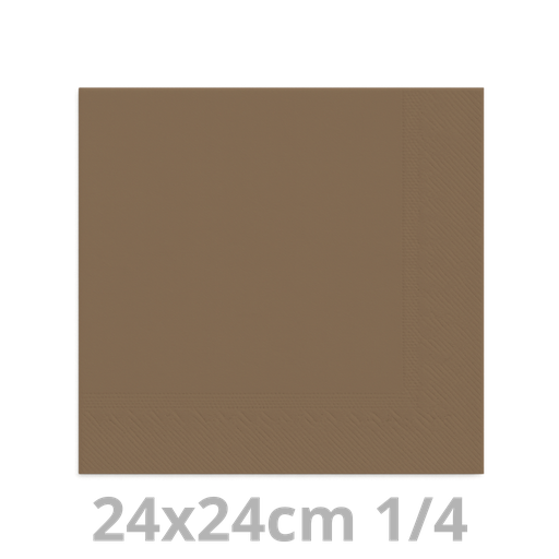 [4V24TAU-BRK] Serviette taupe 2 plis 24x24cm 8x300pcs
