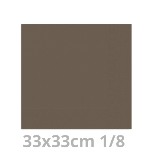 [8V33ANT-BRK] Serviette anthracite 2 plis 1/8 33x33cm 20x100pcs