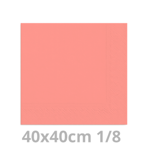 [8V40ROS-BRK] Serviette rose 2 plis 1/8 40x40cm 20x100pcs