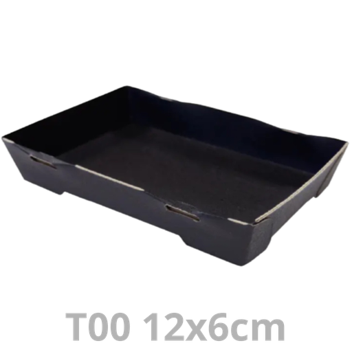 [PAPTGB00-SAT] Ravier à sushis T00 Tray2Go noir 12x6cm 600pcs