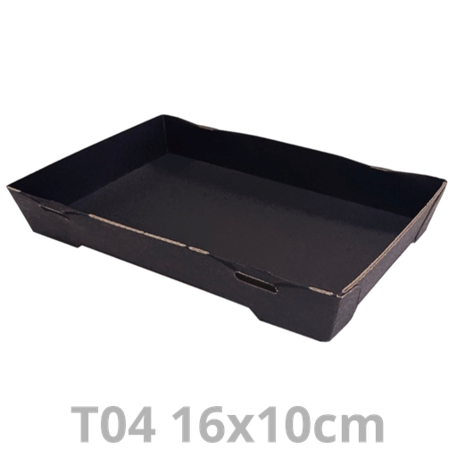 [PAPTGB04-SAT] Ravier à sushis T04 Tray2Go noir 16x10cm 400pcs