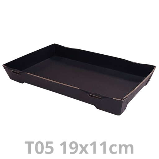 [PAPTGB05-SAT] Ravier à sushis T05 Tray2Go noir 19x11cm 400pcs