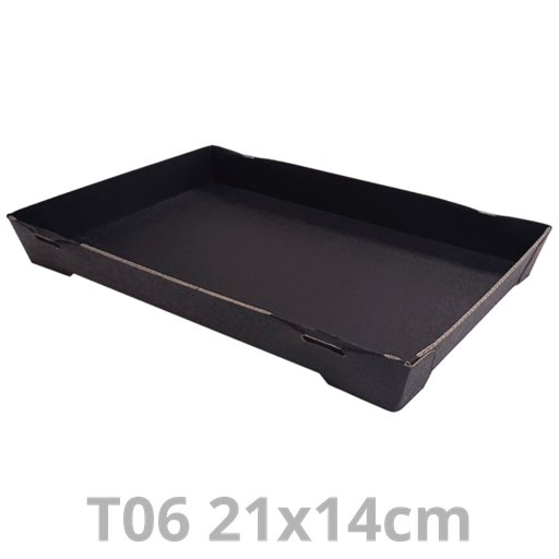 [PAPTGB06-SAT] Ravier à sushis T06 Tray2Go noir 21x14cm 400pcs