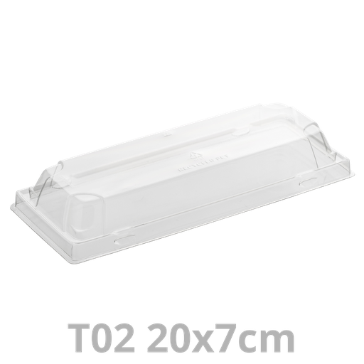 [PAP5TGL02-SAT] Couvercle pour ravier à sushis T02 Tray2Go 20x7cm 8x50pcs