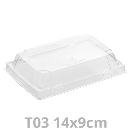 [PAP5TGL03-SAT] Couvercle pour ravier à sushis T03 Tray2Go 14x9cm 8x50pcs