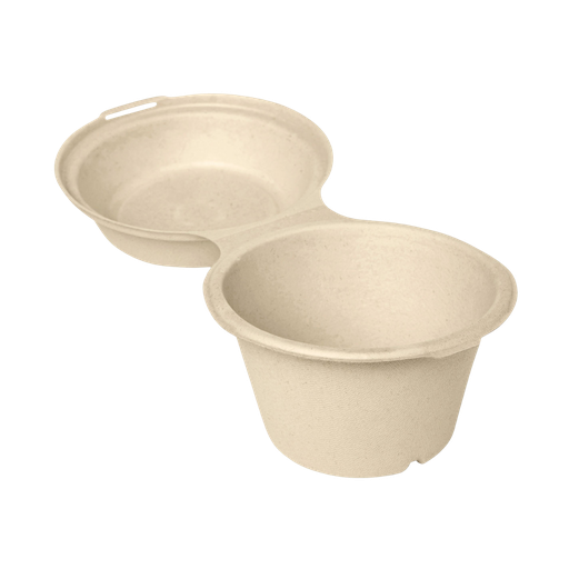 [205729-DUI] Boite snack rond BAGASSE 575ml Ø13cm 4x40pcs