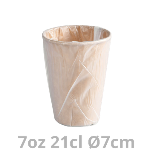 [208863-DUI] Gobelet à café emballé brun carton 7oz 21cl Ø7cm 500pcs