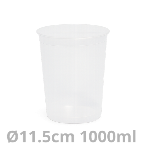 [115138-HUK] Ravier rond QC transparent PP 1000ml Ø11.5cm 250pcs
