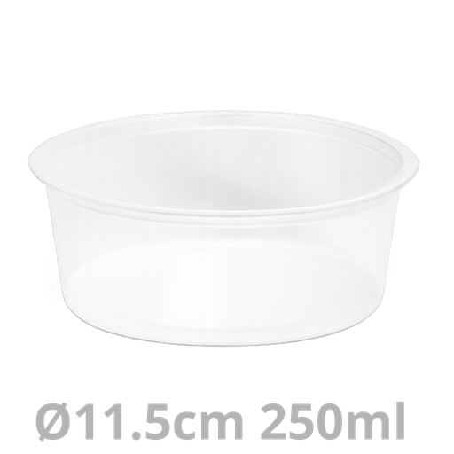 [115402-HUK] Ravier rond QC transparent PP 250ml Ø11.5cm 750pcs