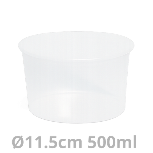 [115702-HUK] Ravier rond QC transparent PP 500ml Ø11.5cm 500pcs