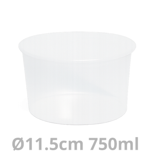 [115102-HUK] Ravier rond QC transparent PP 750ml Ø11.5cm 250pcs