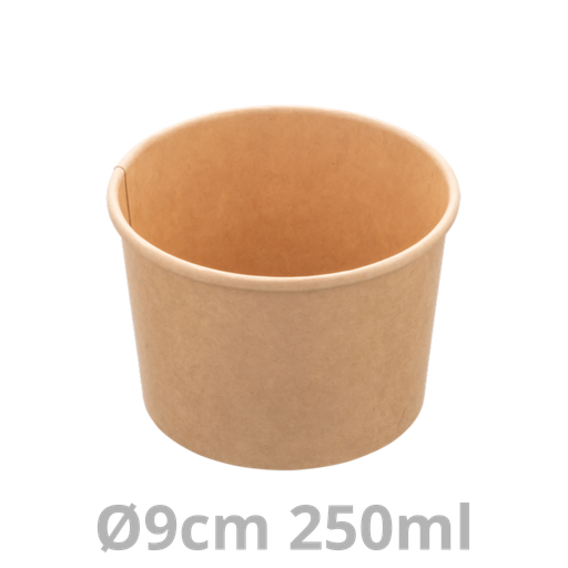 [PAP12008PE-SAT] Saladier rond carton 250ml Ø9cm 10x50pcs